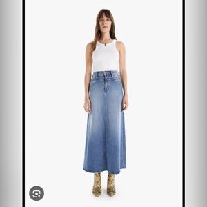 MOTHER The Yoke Front Circle Maxi Skirt SIZE 24